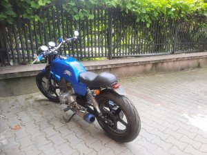 zabezpieczony motocykl